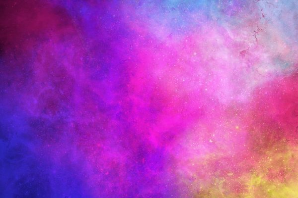 A space nebula, made up of bright swirls of pink, purple, blue, yellow, green, and orange. The pinpricks of white stars and planets are visible throughout the nebula. Image via Pixabay.